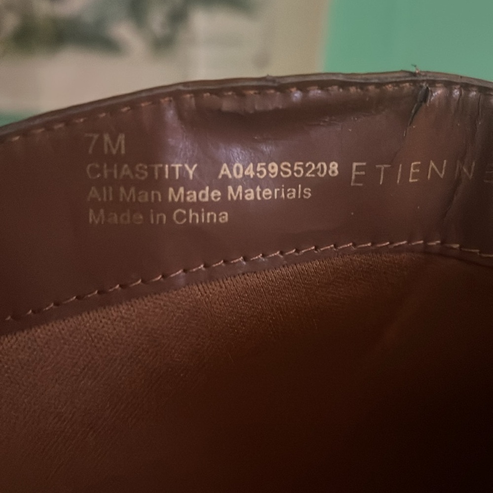 Etienne Aigner brown leather tall riding boots - Picture 11 of 16